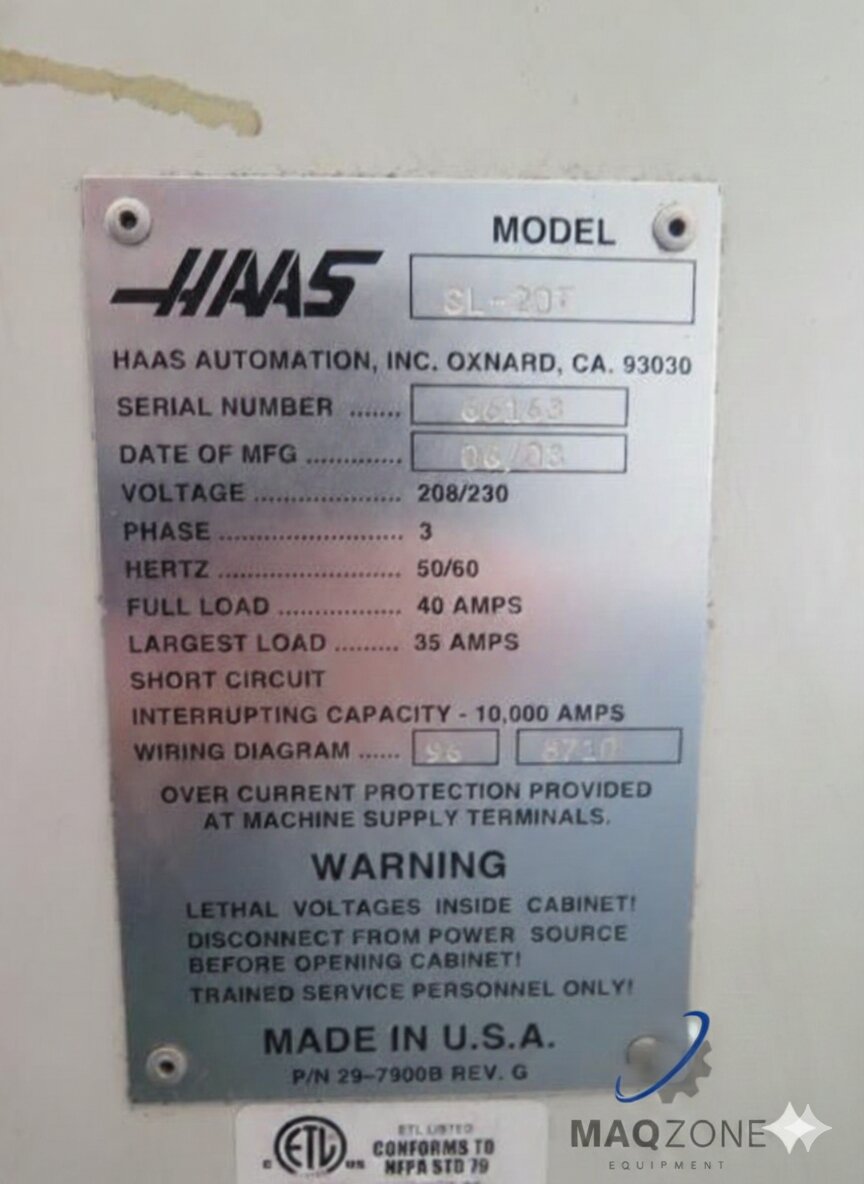 Torno HAAS SL-20T vista 5