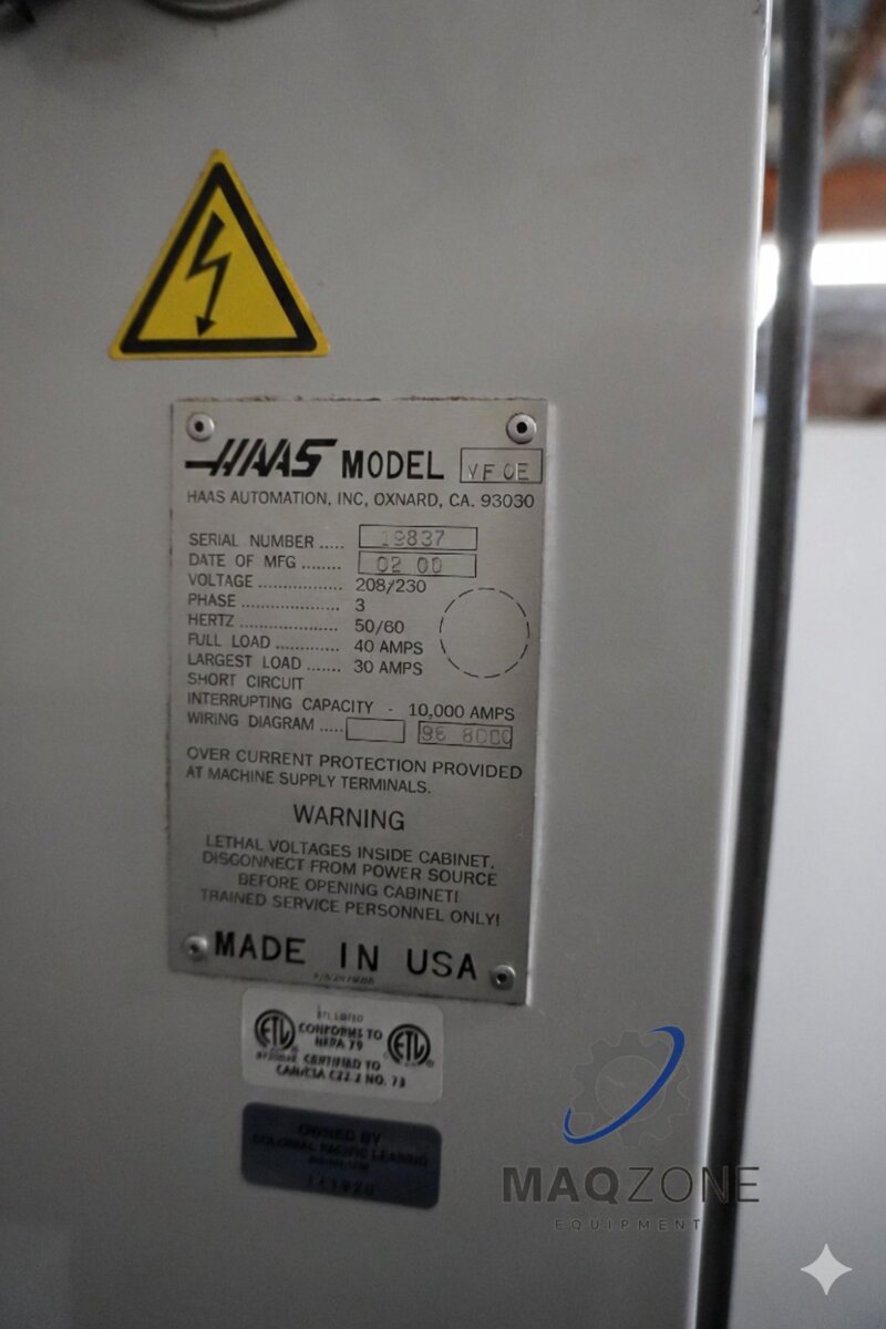 Centro de Maquinado Vertical HAAS VF-0E vista 7