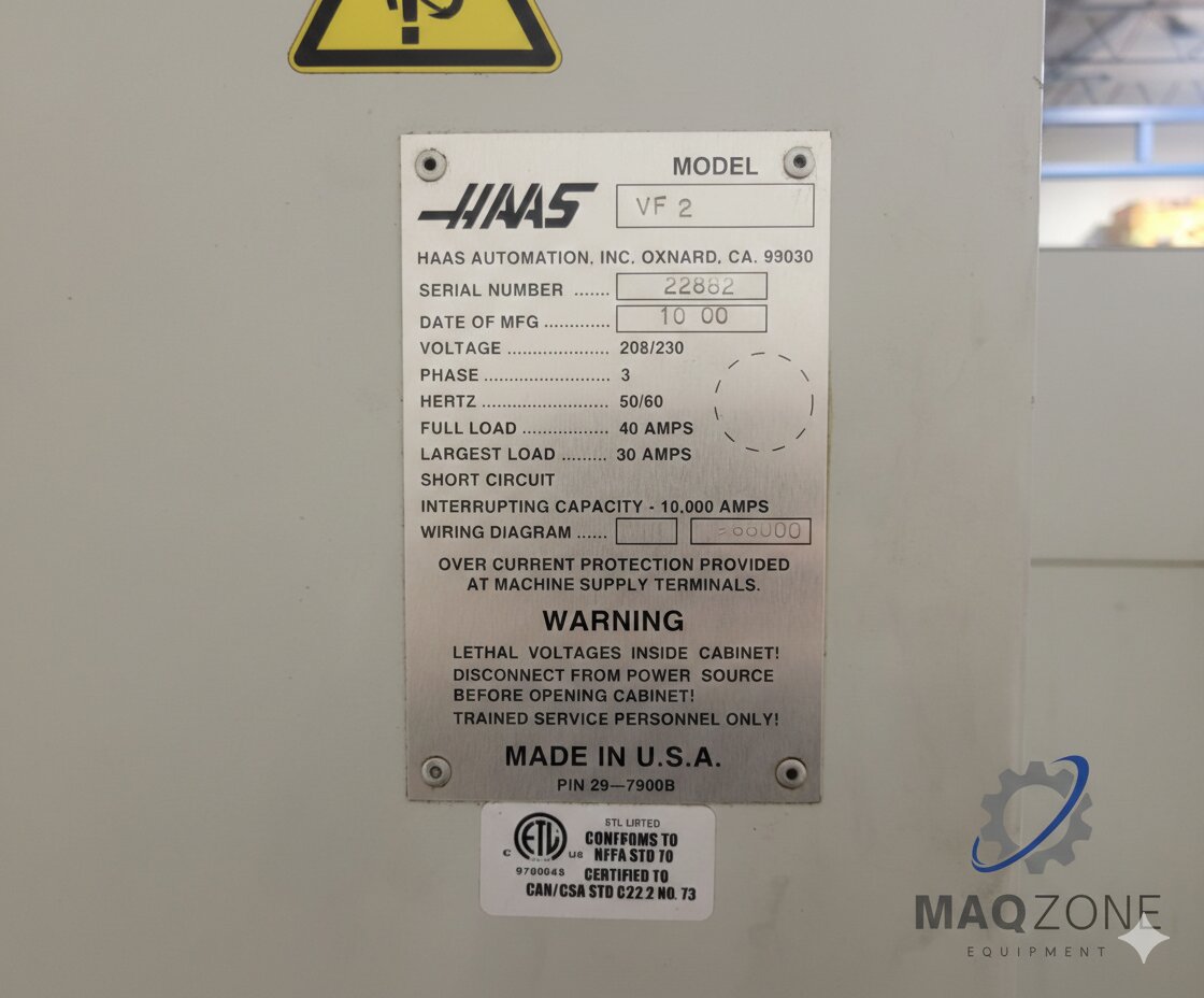 Centro de Maquinado Vertical HAAS VF-2 4 Ejes 2000 vista 7